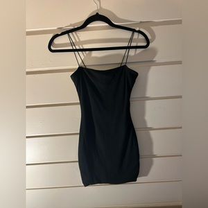 Black short cami dress